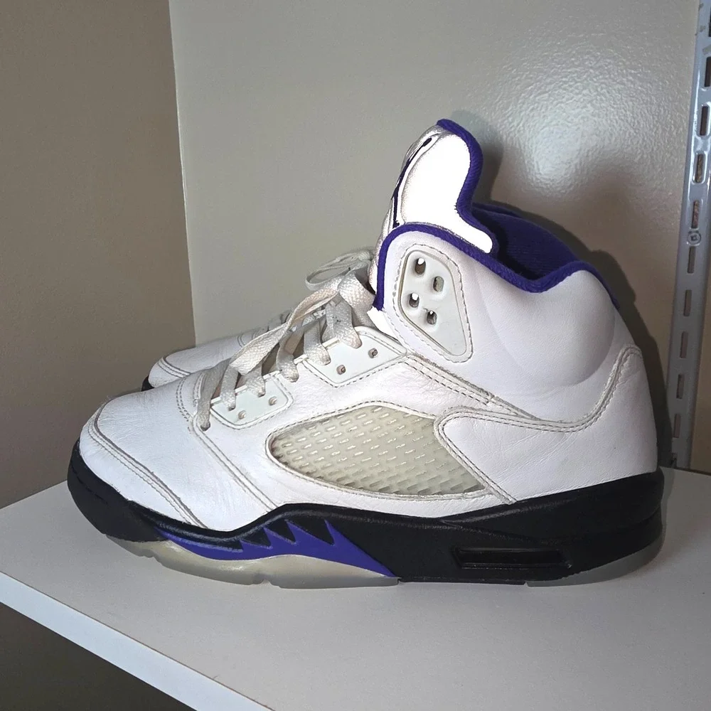 Nike Air Jordan 5 Retro‎ Dark Concord White Purple DD0587-141 Men's 7.5